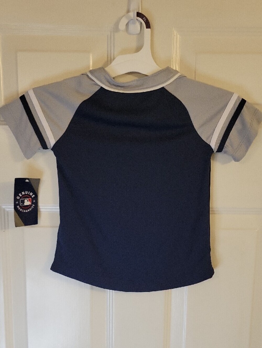 New York Yankees Kids Navy & Gray Baseball Jersey - Picture 3 of 7